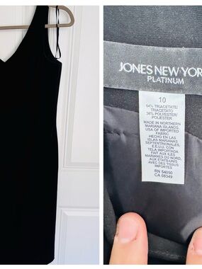 Jones New York Black Slip Dress with Adjustable Straps